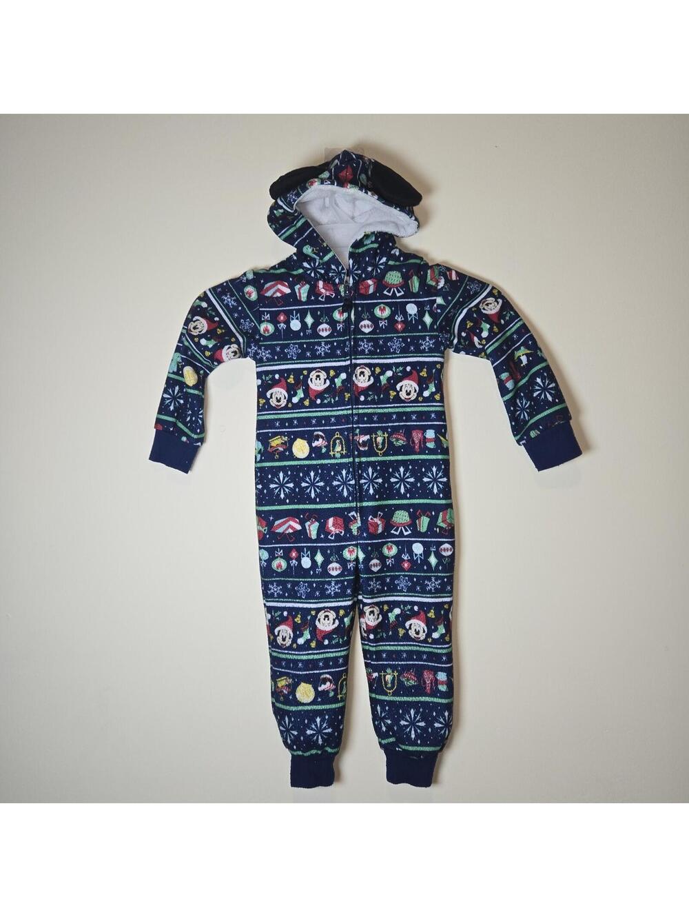 Disney Parks 2020 Mickey Mouse Holiday Christmas Bodysuit Pajama Kids XXS